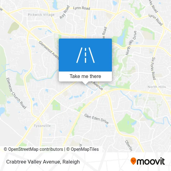 Crabtree Valley Avenue map