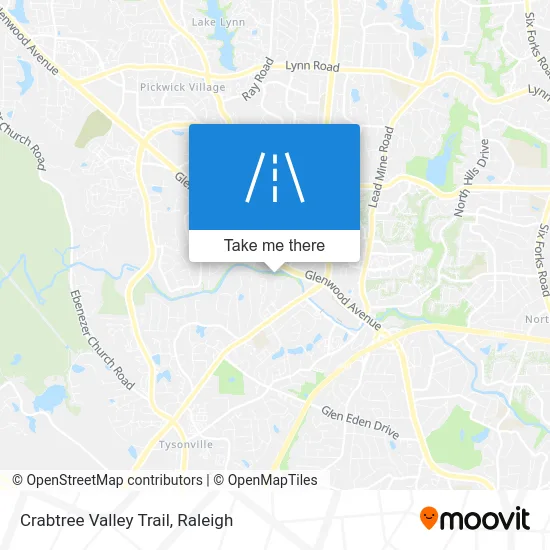 Crabtree Valley Trail map