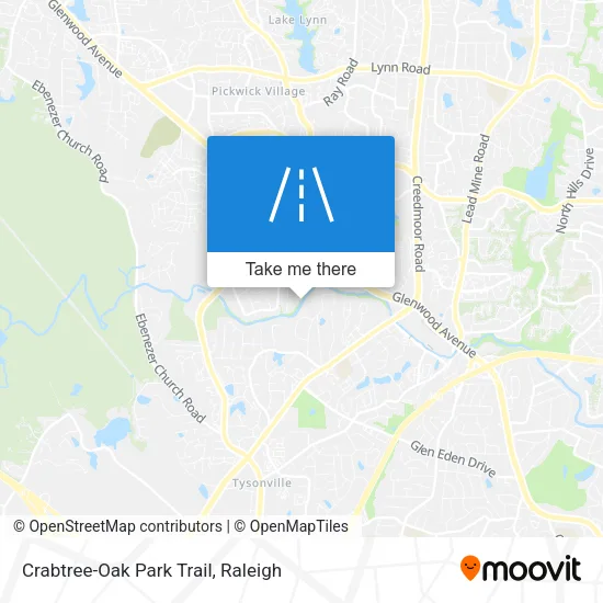 Crabtree-Oak Park Trail map