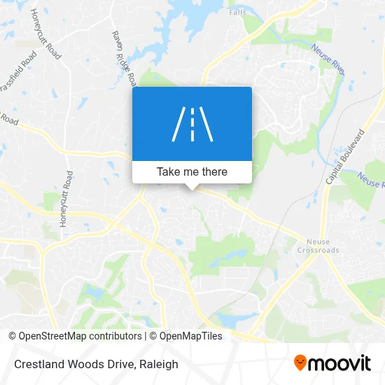 Crestland Woods Drive map