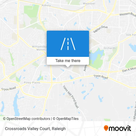 Crossroads Valley Court map