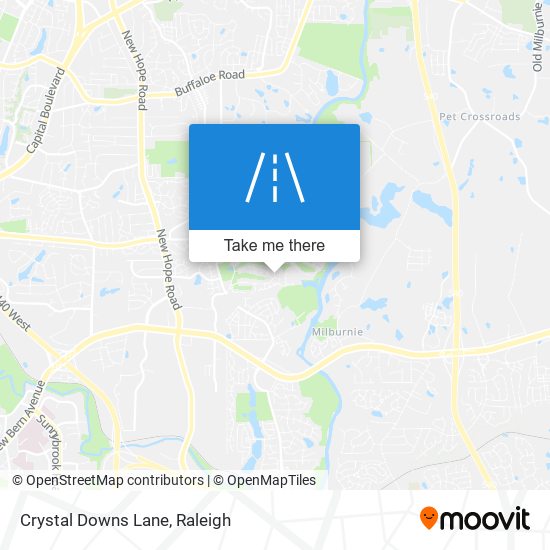 Crystal Downs Lane map