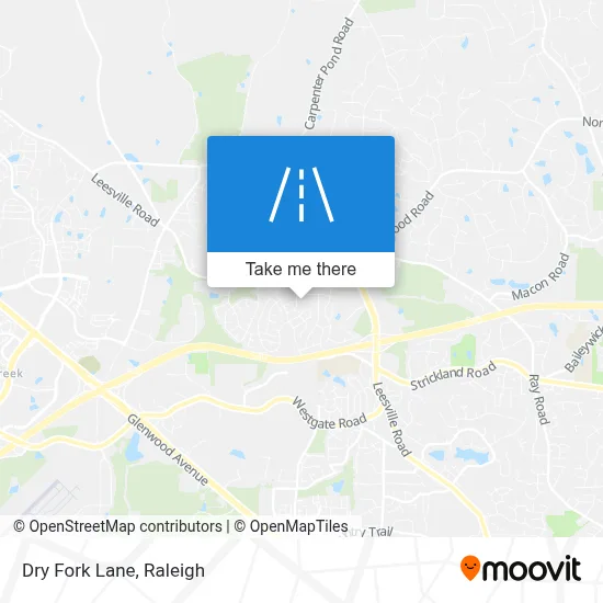 Dry Fork Lane map