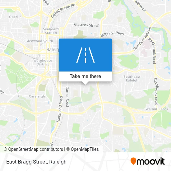 East Bragg Street map