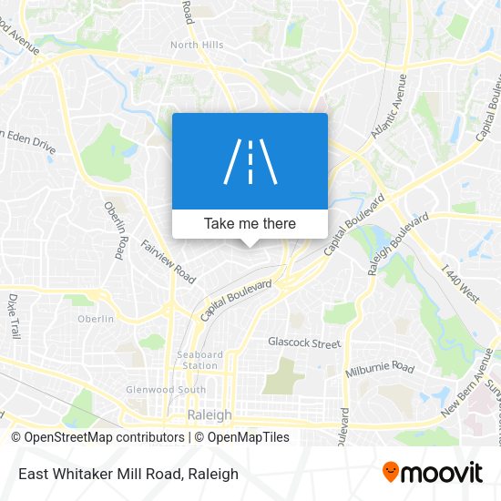 East Whitaker Mill Road map