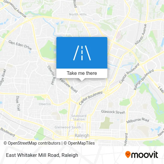 East Whitaker Mill Road map
