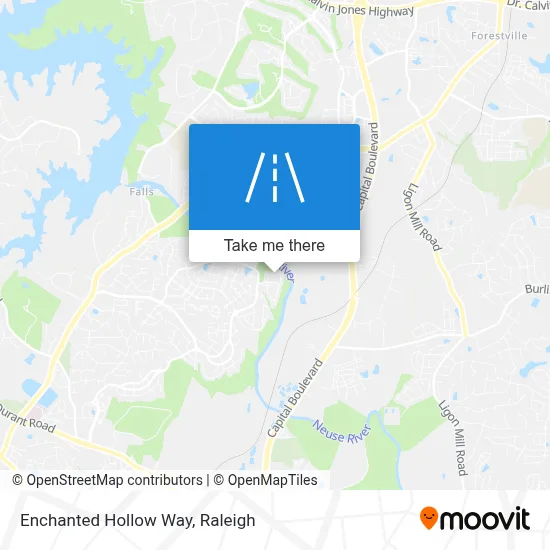Enchanted Hollow Way map