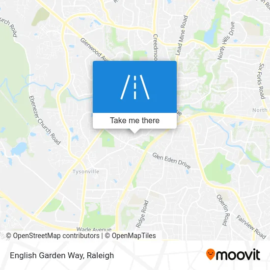 English Garden Way map