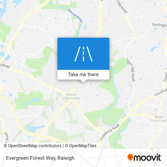 Evergreen Forest Way map