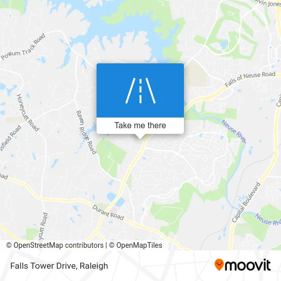 Falls Tower Drive map