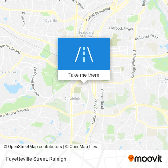 Fayetteville Street map