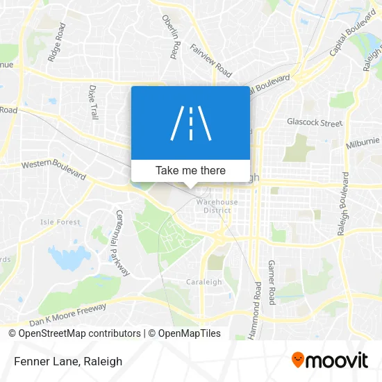Fenner Lane map