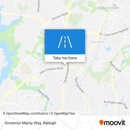 Governor Manly Way map