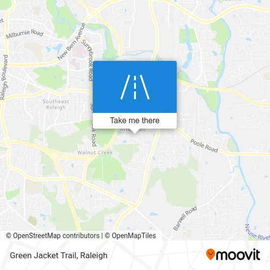 Green Jacket Trail map