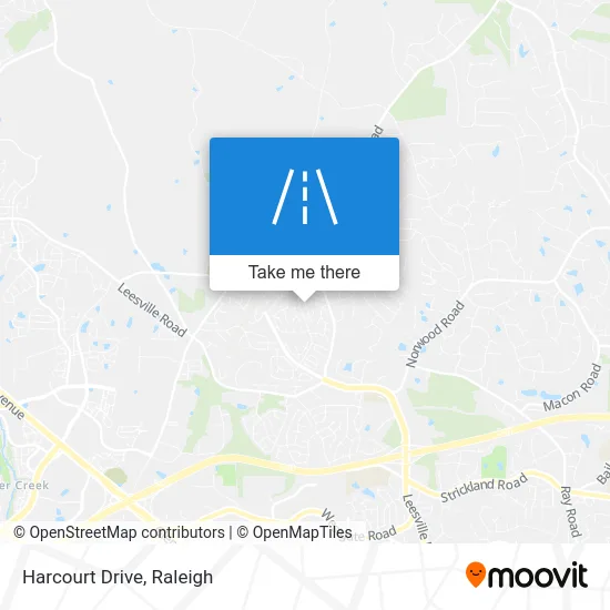 Harcourt Drive map