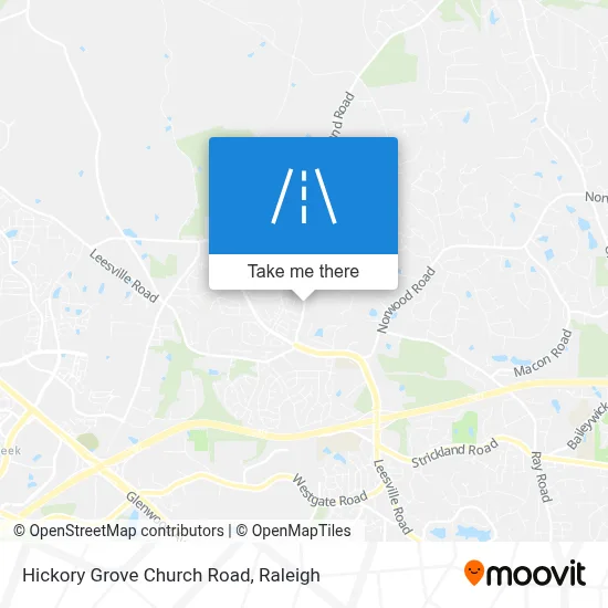 Hickory Grove Church Road map
