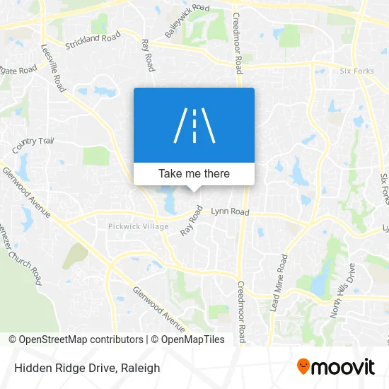 Hidden Ridge Drive map