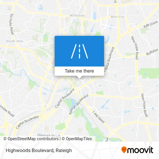 Highwoods Boulevard map