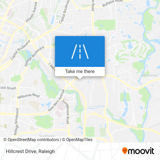 Hillcrest Drive map