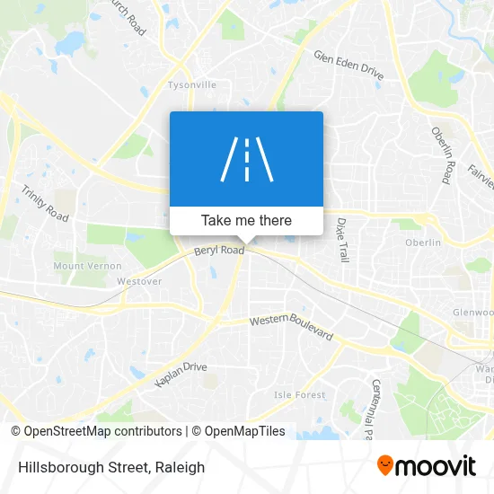 Hillsborough Street map