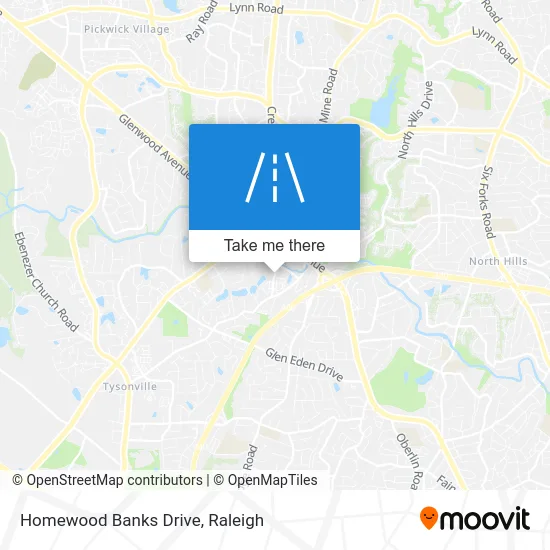 Homewood Banks Drive map
