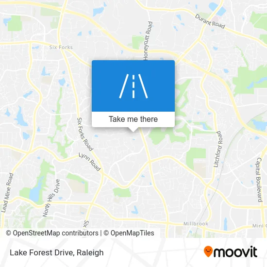 Lake Forest Drive map