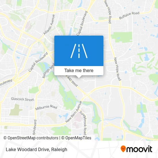 Lake Woodard Drive map