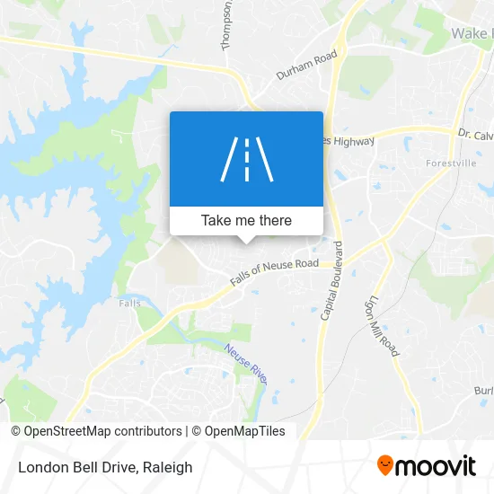 London Bell Drive map