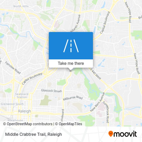 Middle Crabtree Trail map