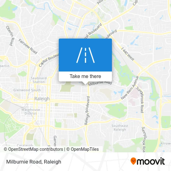 Milburnie Road map