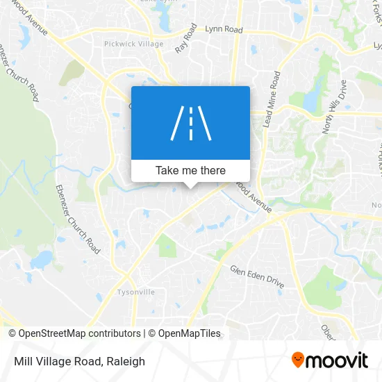 Mill Village Road map