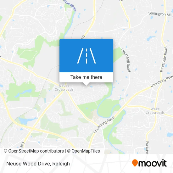 Neuse Wood Drive map