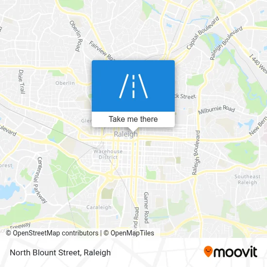 North Blount Street map