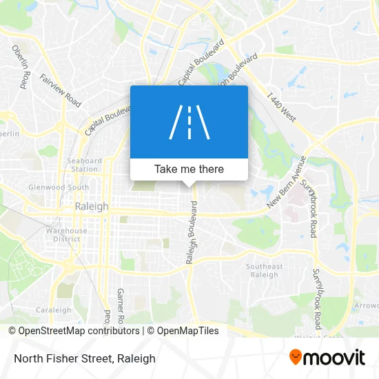 North Fisher Street map