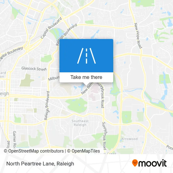 North Peartree Lane map