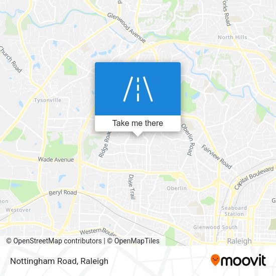 Mapa de Nottingham Road
