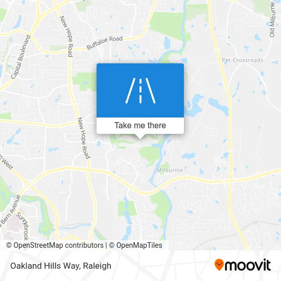 Oakland Hills Way map