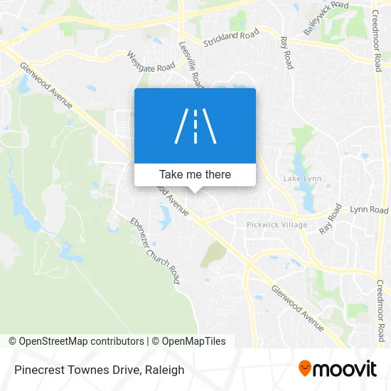 Pinecrest Townes Drive map