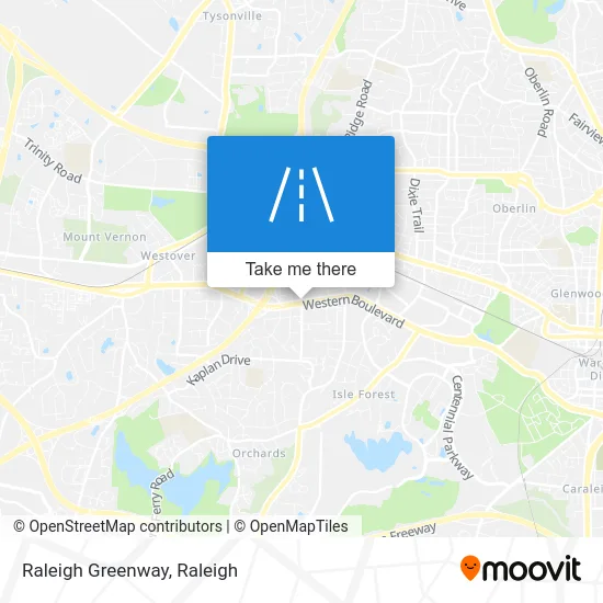 Raleigh Greenway map