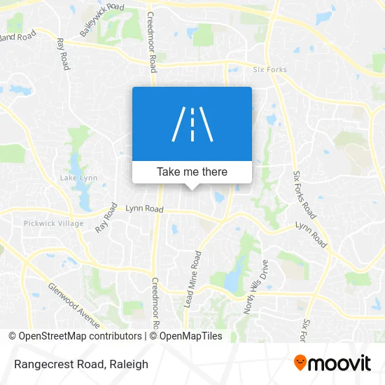 Rangecrest Road map