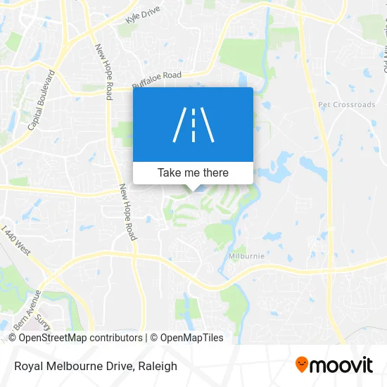 Royal Melbourne Drive map