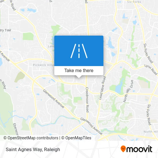 Saint Agnes Way map