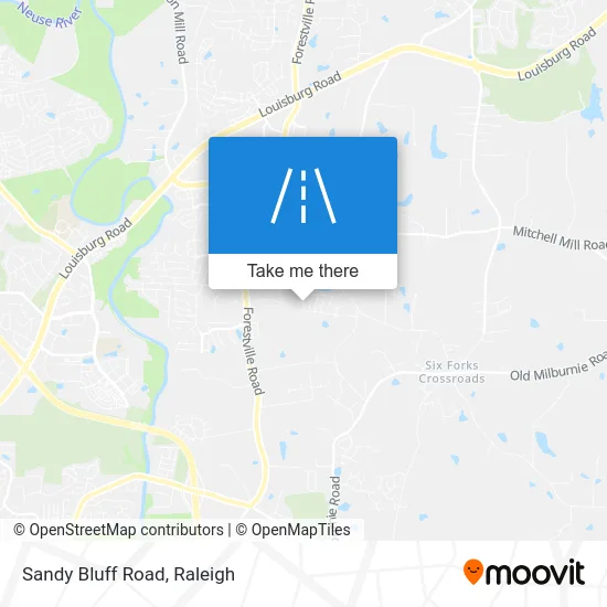 Sandy Bluff Road map