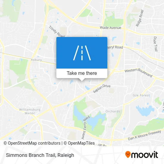 Simmons Branch Trail map