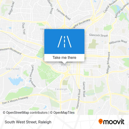 South West Street map