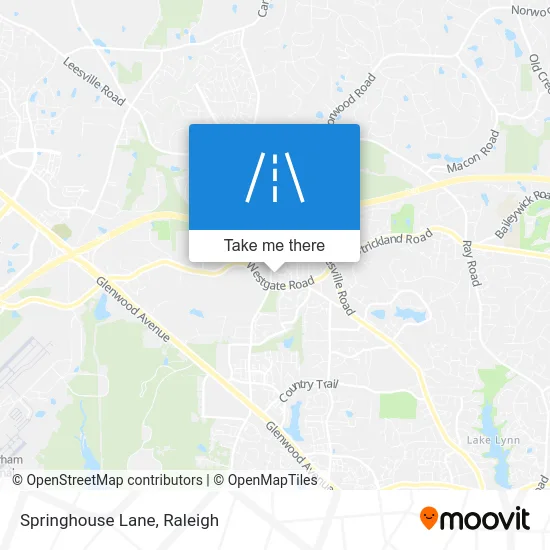 Springhouse Lane map