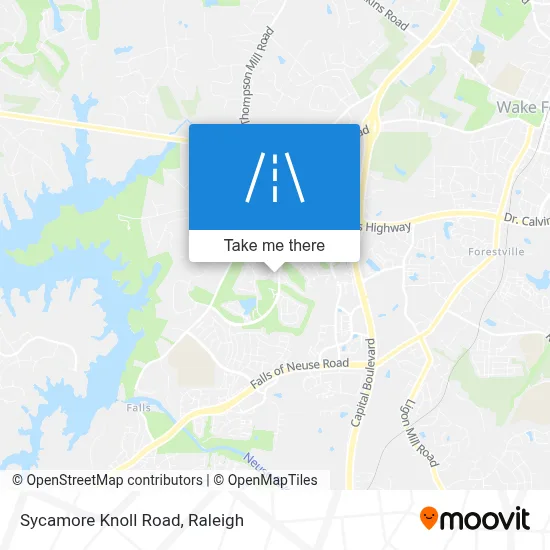 Sycamore Knoll Road map