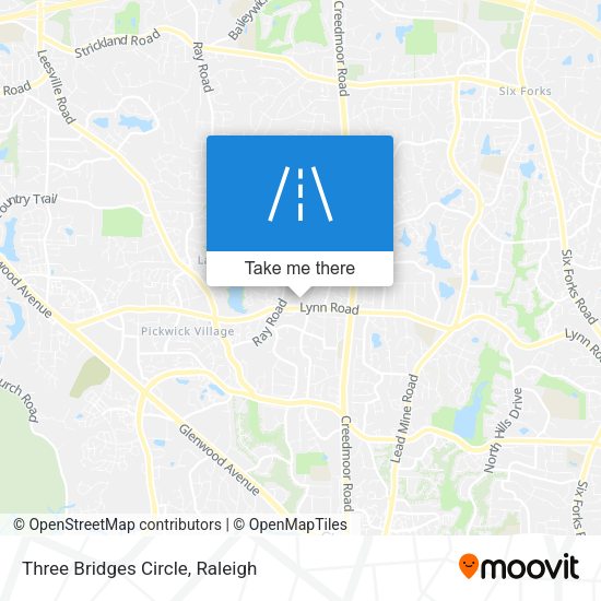 Three Bridges Circle map