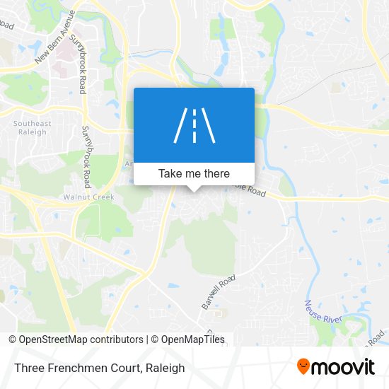 Three Frenchmen Court map