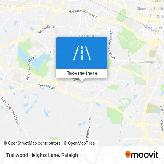 Trailwood Heights Lane map